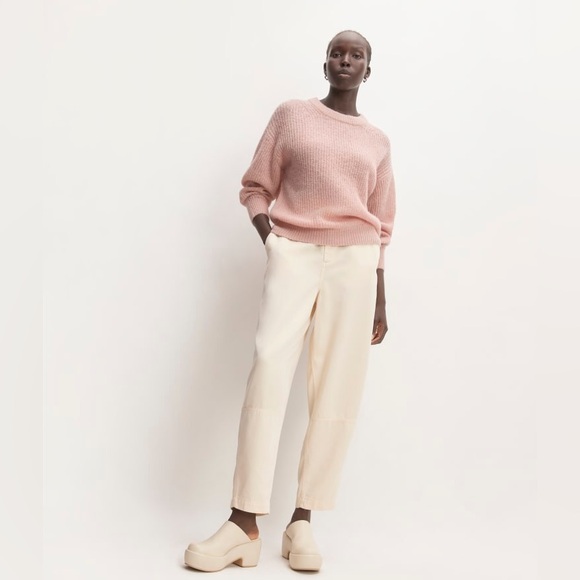 🌸EVERLANE THE COCOON CREW IN ALPACA SWEATER IN CAFE CREME XS - Picture 2 of 9